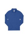 Dames polo B&C My Polo 210 Long Sleeve Royal Blue